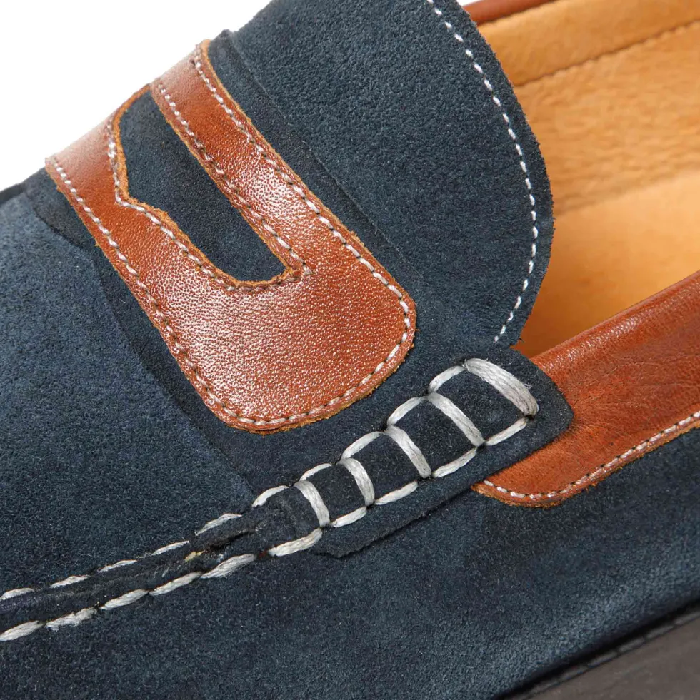 Mocassins bateau cuir et Nubuck