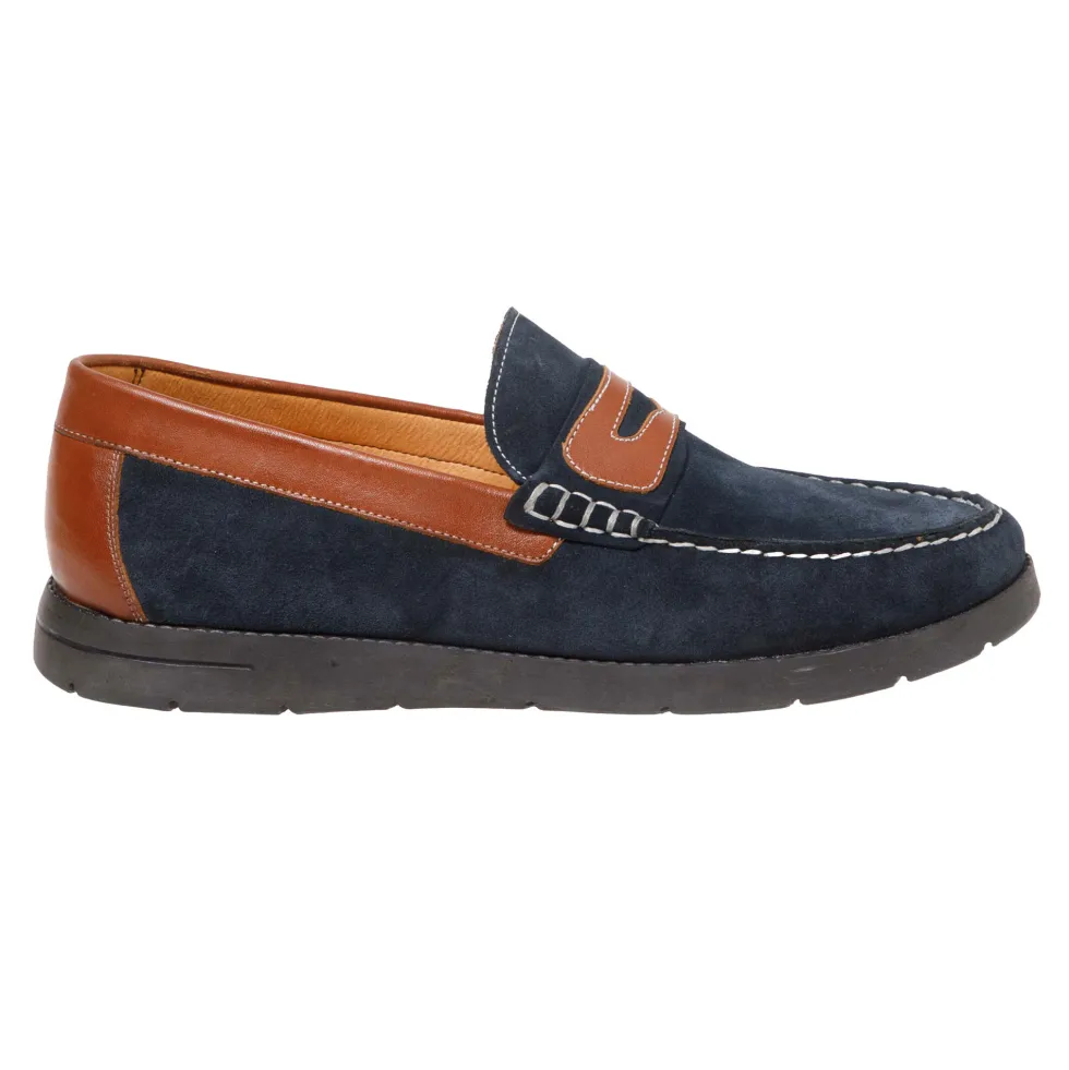 Mocassins bateau cuir et Nubuck