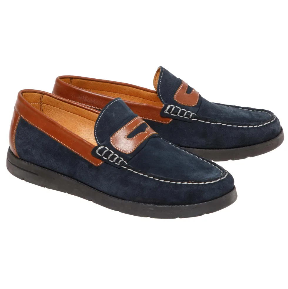 Mocassins bateau cuir et Nubuck
