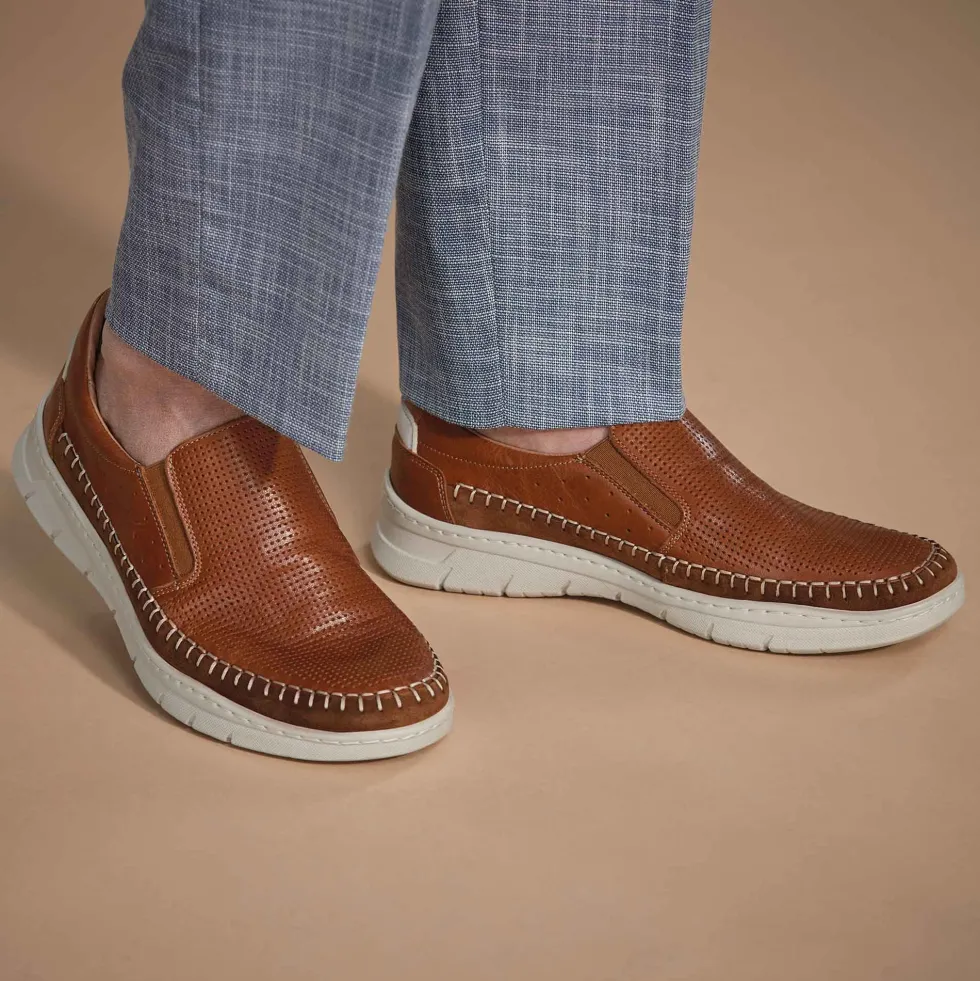 Mocassins cuir aéré confort
