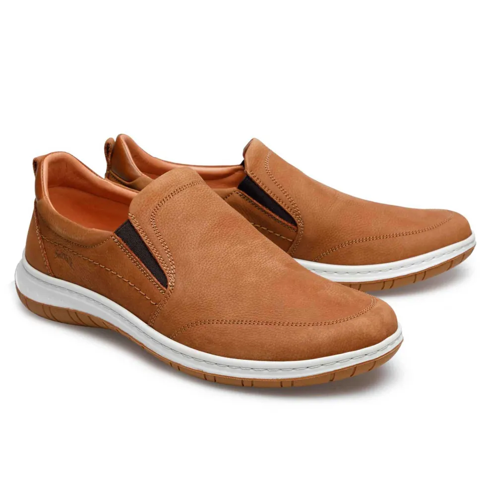 Mocassins cuir terracotta