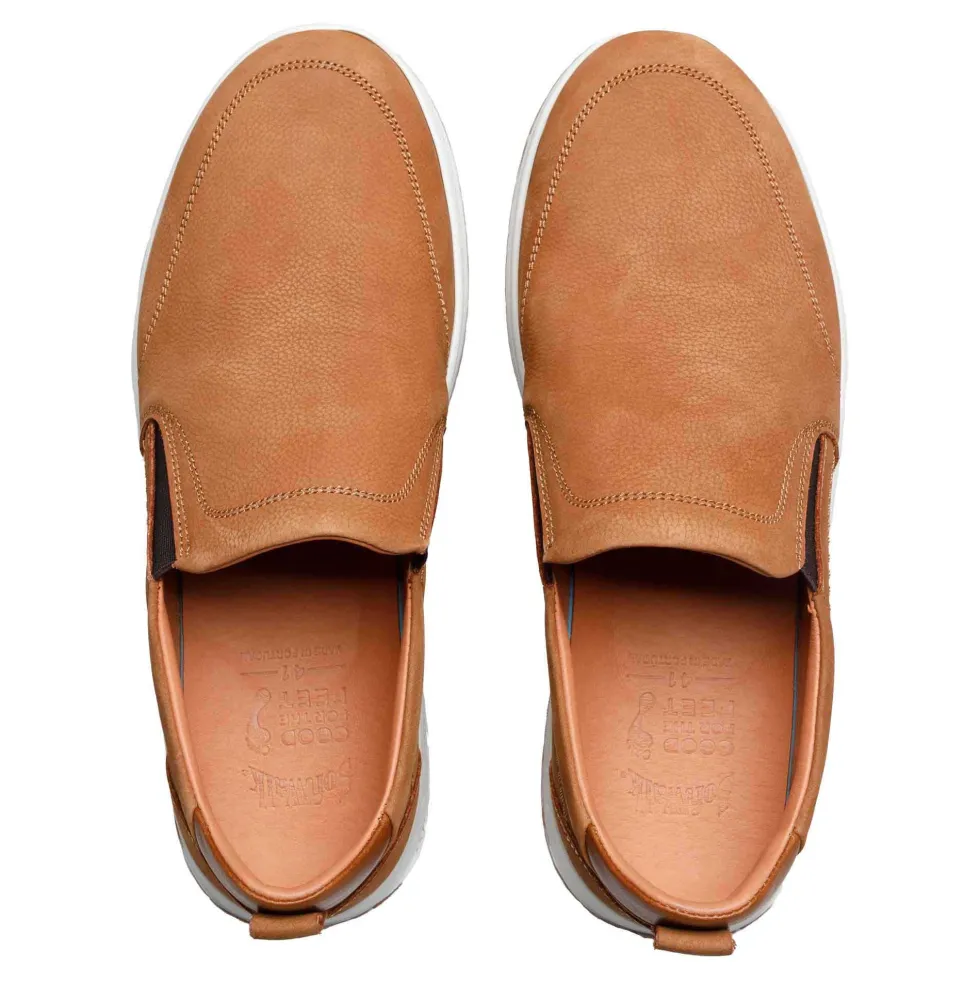 Mocassins cuir terracotta