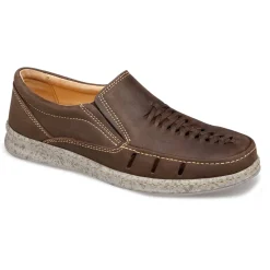 Mocassins massants en cuir aéré