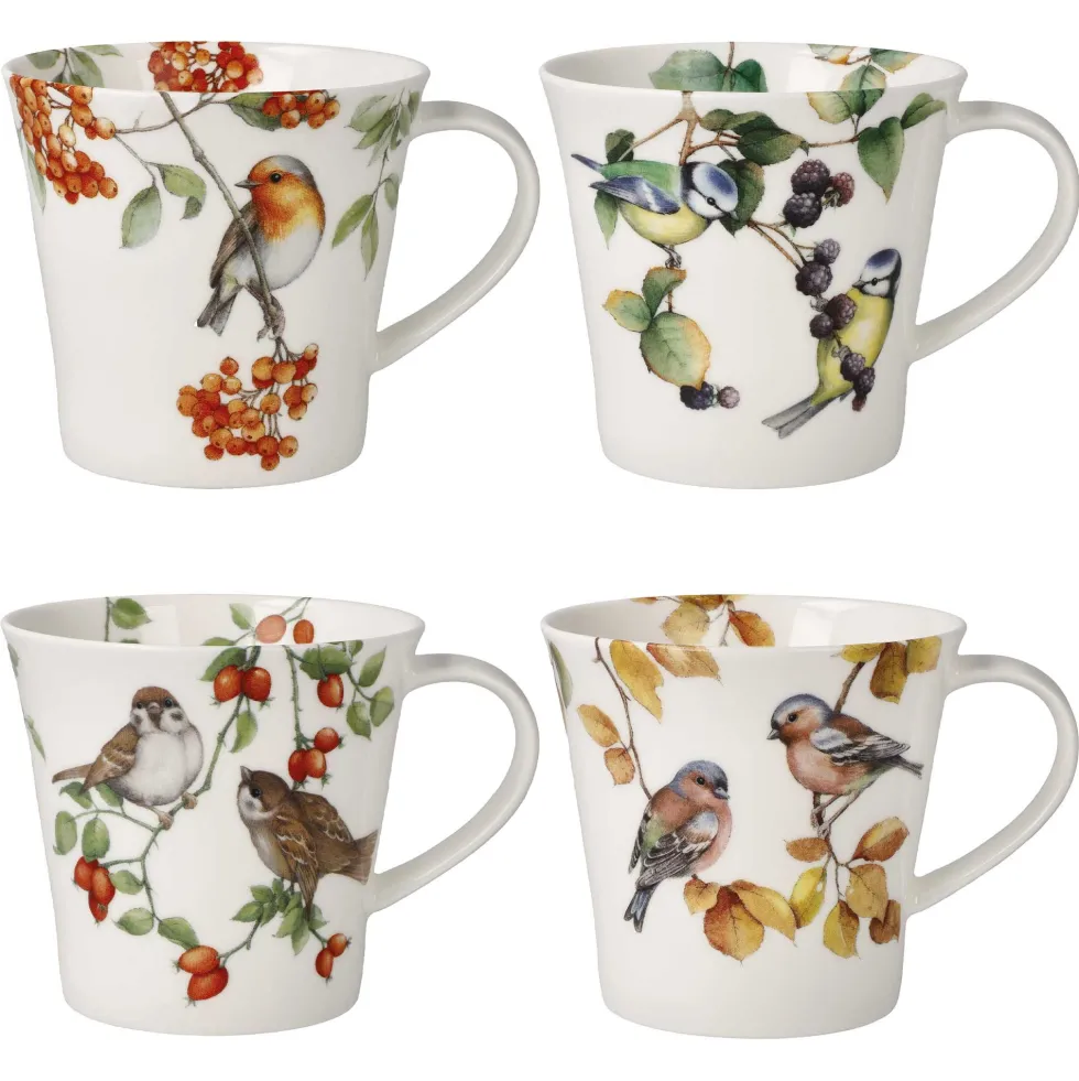 Mugs oiseaux - Les 4