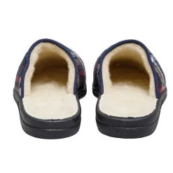 Mules carreaux laine