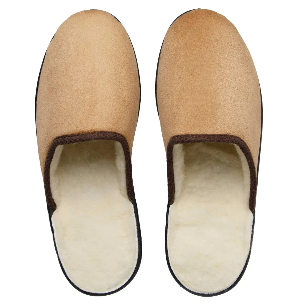 Mules fourrées laine