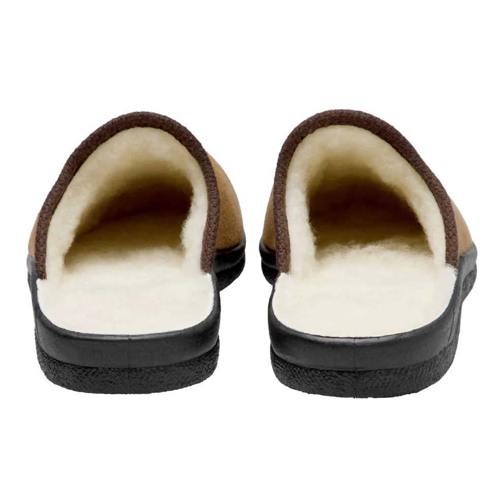 Mules fourrées laine
