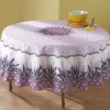 Nappe anti-taches bouquet de lavande ronde