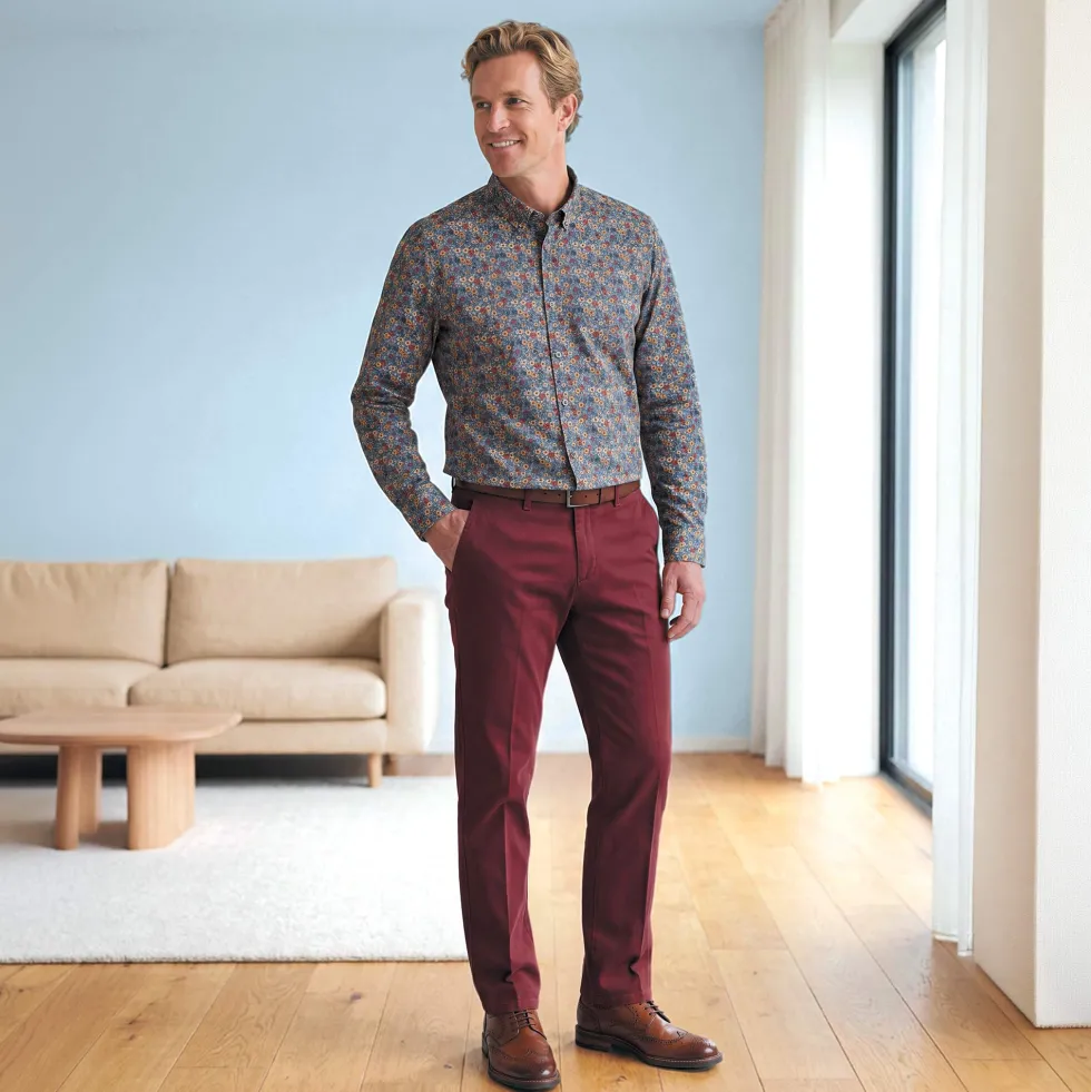 Pantalon chino émerisé
