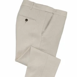 Pantalon détente chevron lin