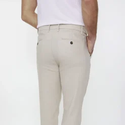 Pantalon détente chevron lin