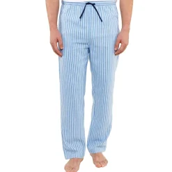 Pantalon détente coton rayé