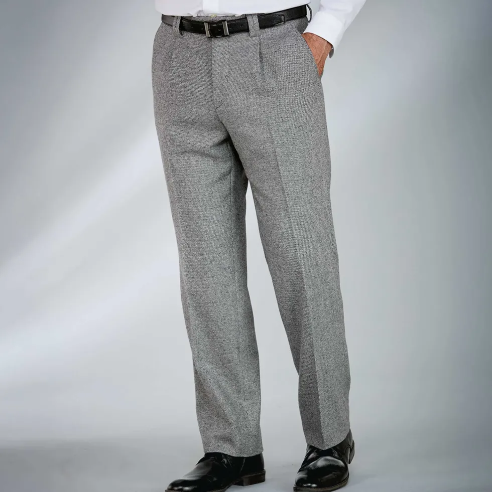 Pantalon tweed laine