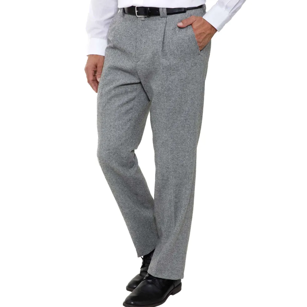 Pantalon tweed laine
