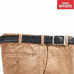 Pantalon velours confort extensible