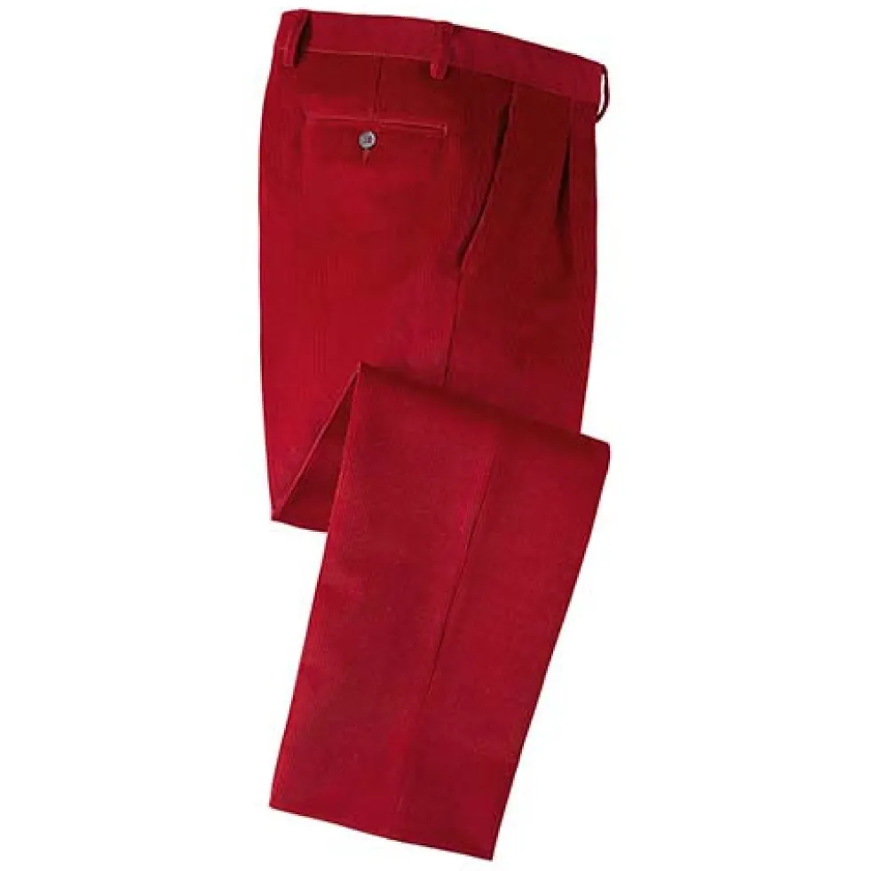 Pantalon velours confort à pinces