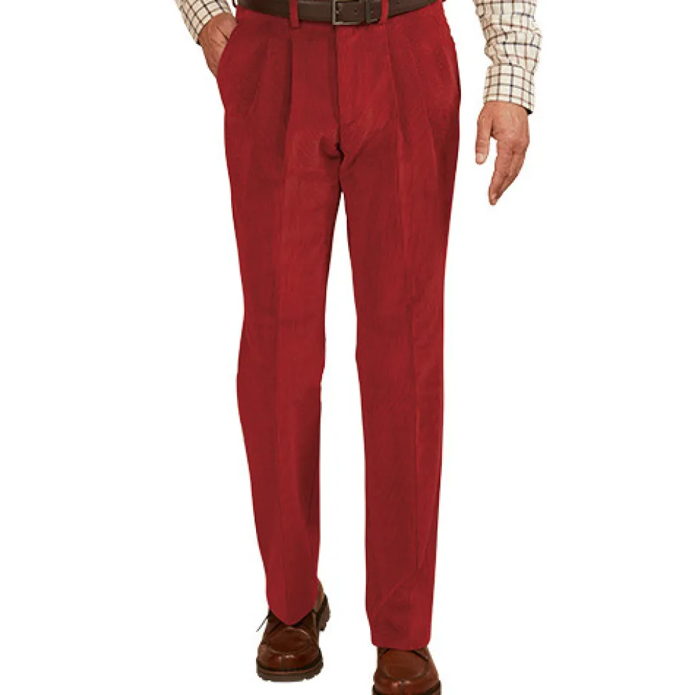 Pantalon velours confort à pinces