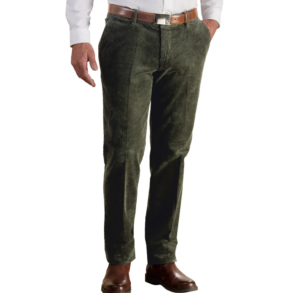 Pantalon velours côtelé épicéa