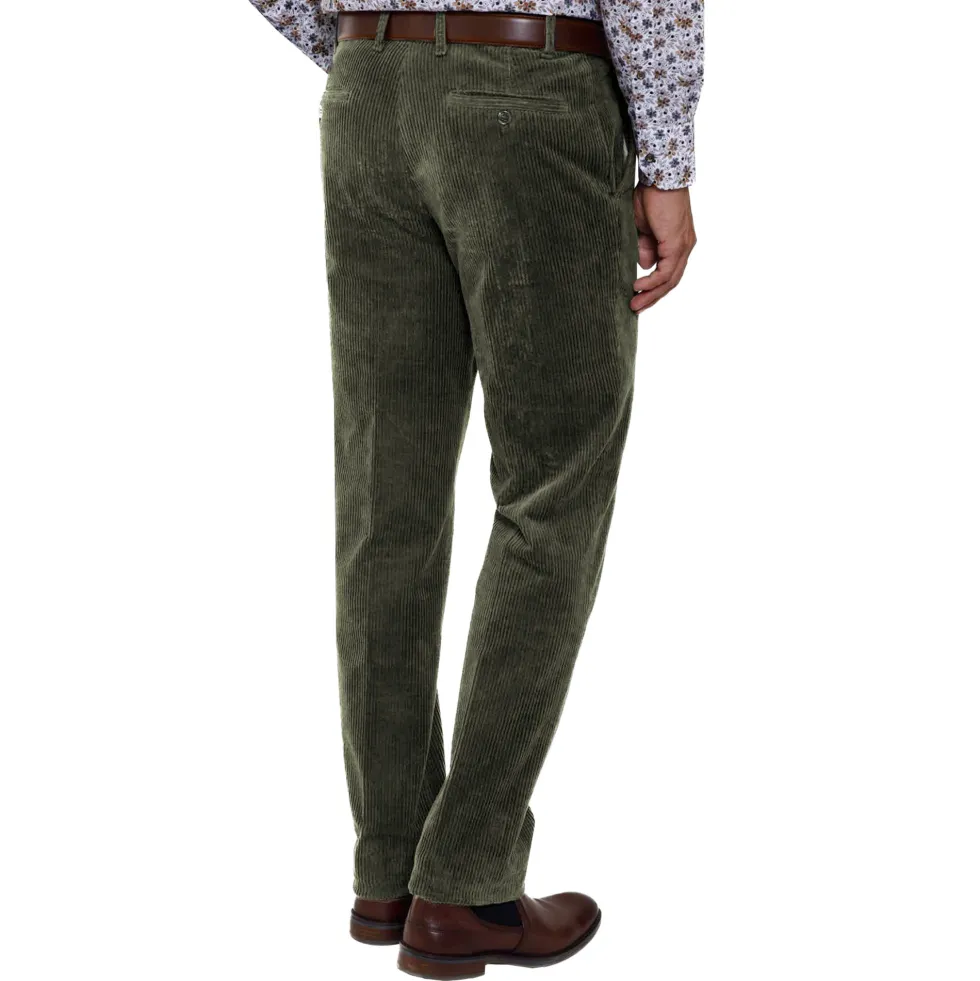 Pantalon velours côtelé épicéa