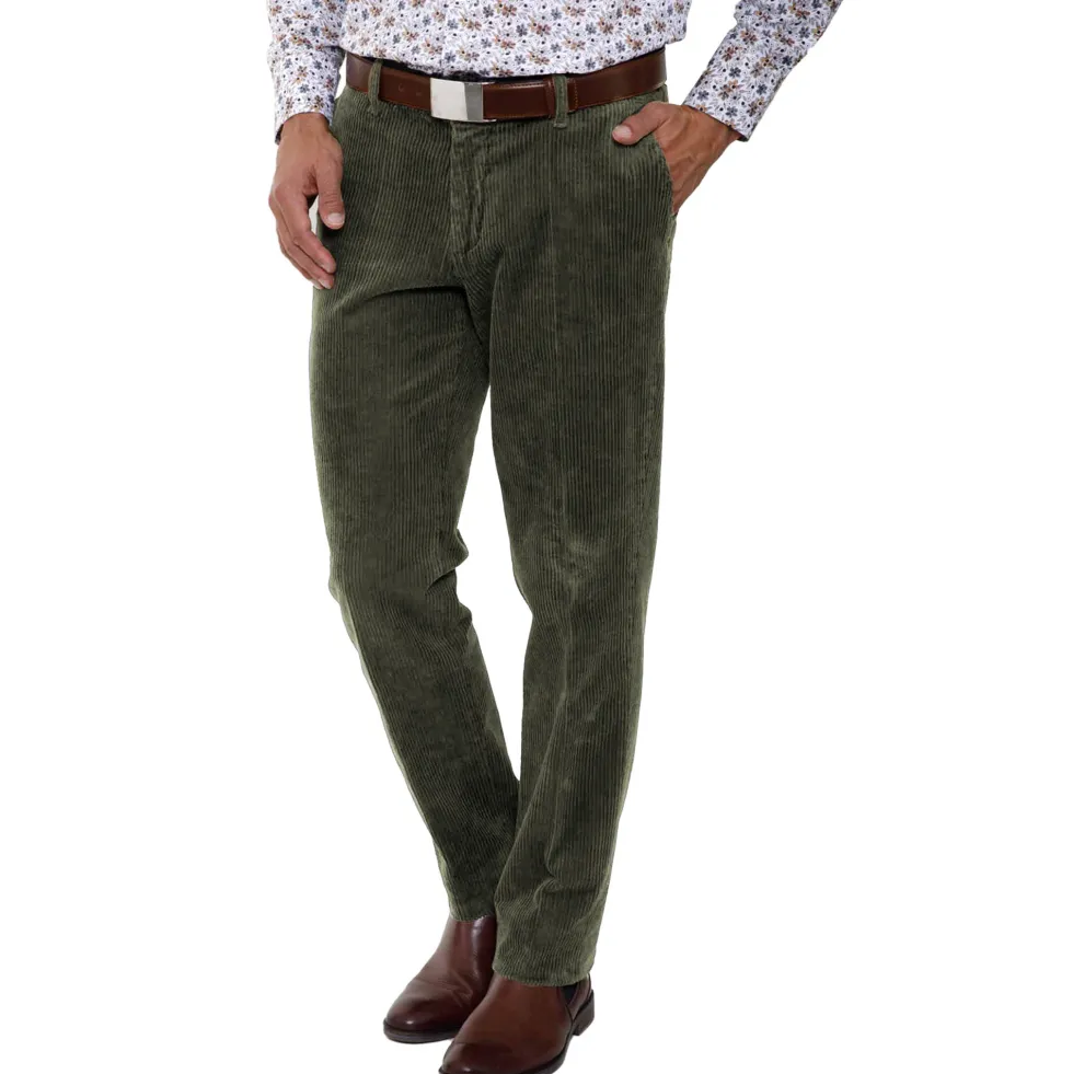 Pantalon velours côtelé épicéa
