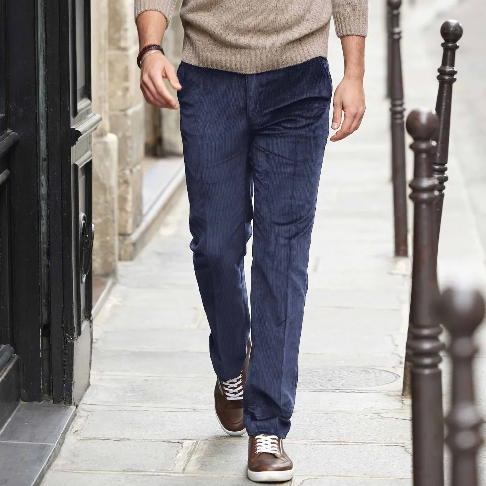 Pantalon velours stretch