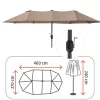 Parasol ovale XXL