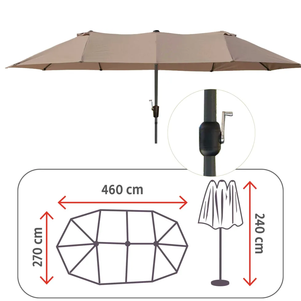 Parasol ovale XXL