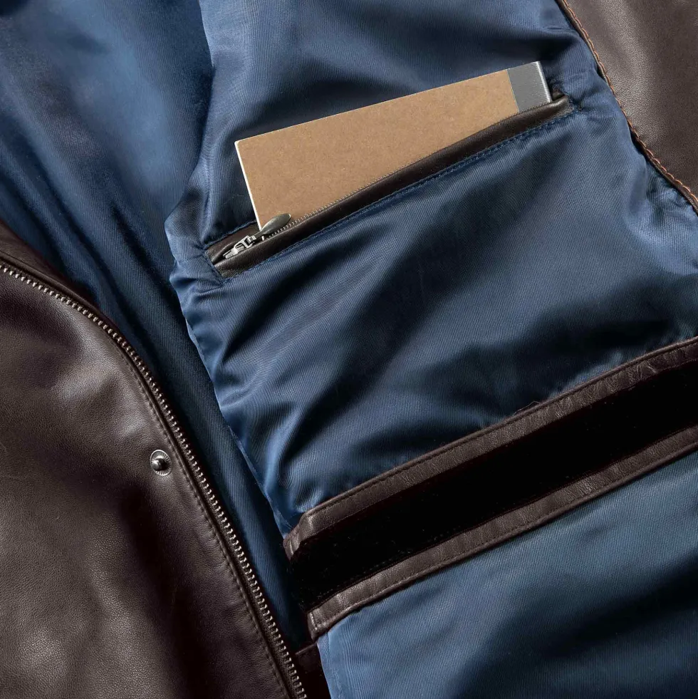 Parka cuir multipoche Pierre Clarence