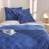 Parure de lit percale indigo