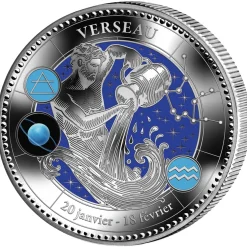 Pièce de collection Astrologie - Verseau