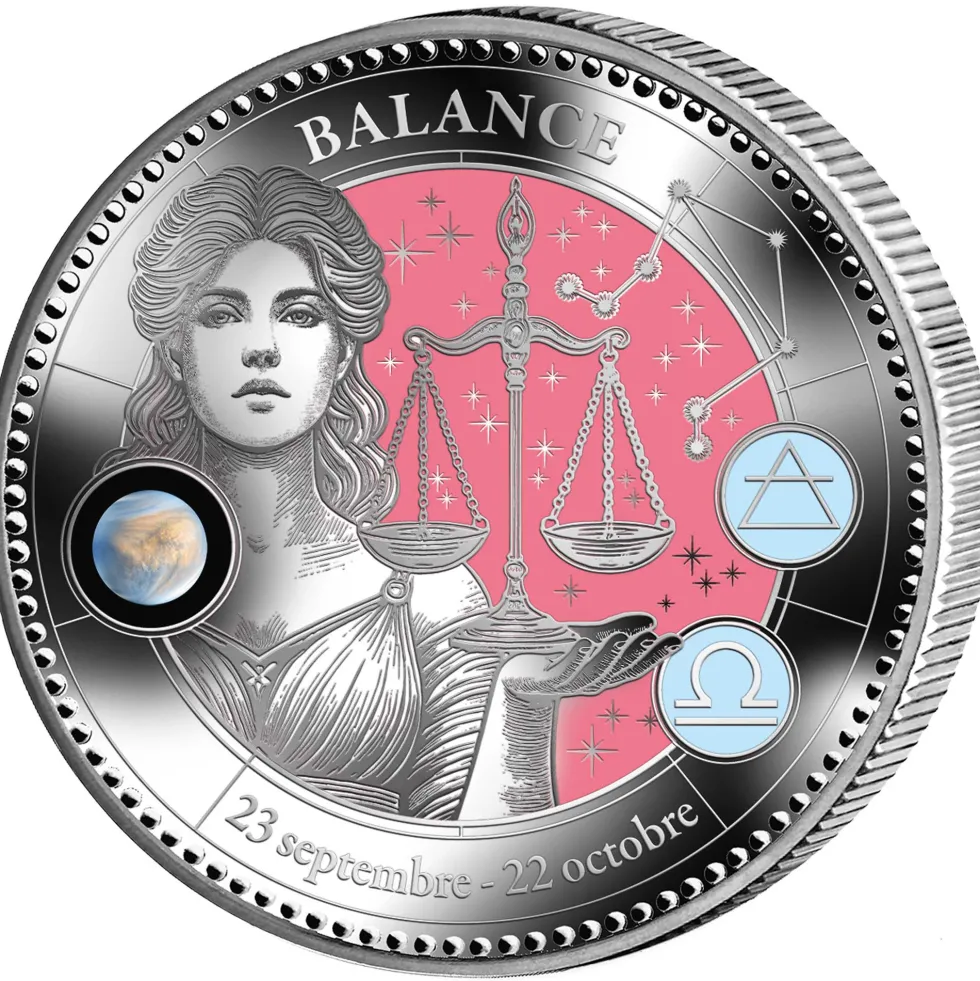 Pièce de collection Astrologie - Balance