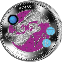 Pièce de collection Astrologie - Poissons