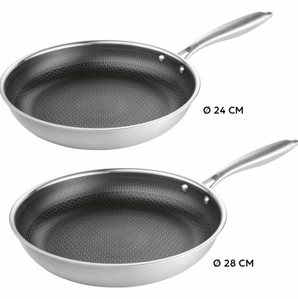Poêles inox - les 2