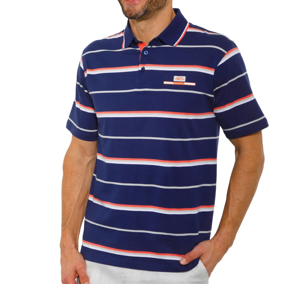 Polo coton rayé