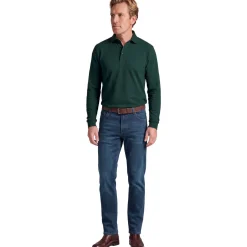 Polo piqué de coton manches longues