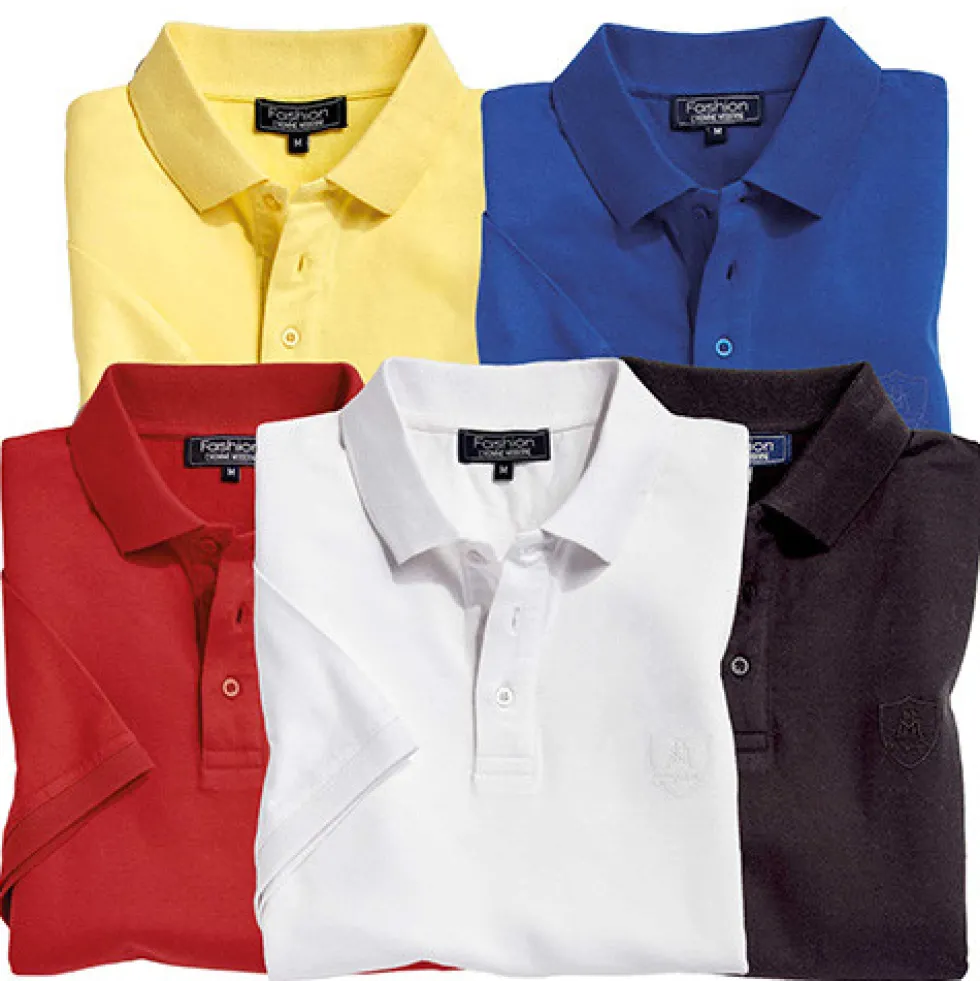 Polos jersey de coton - les 5