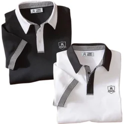 Polos microfibre Black & White - les 2