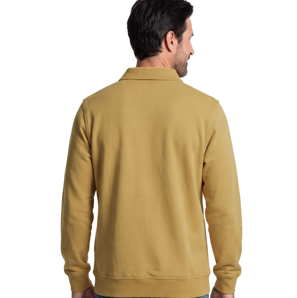 Polo-sweat molletonné