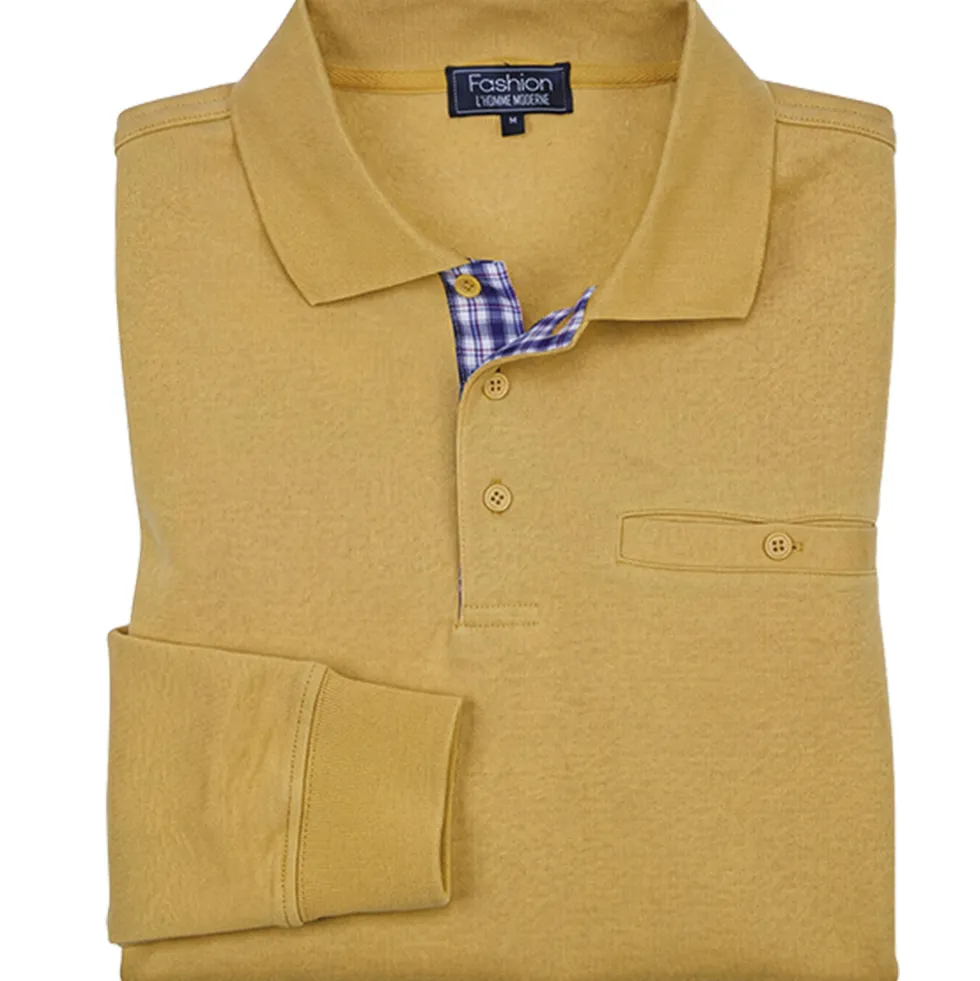 Polo-sweat molletonné