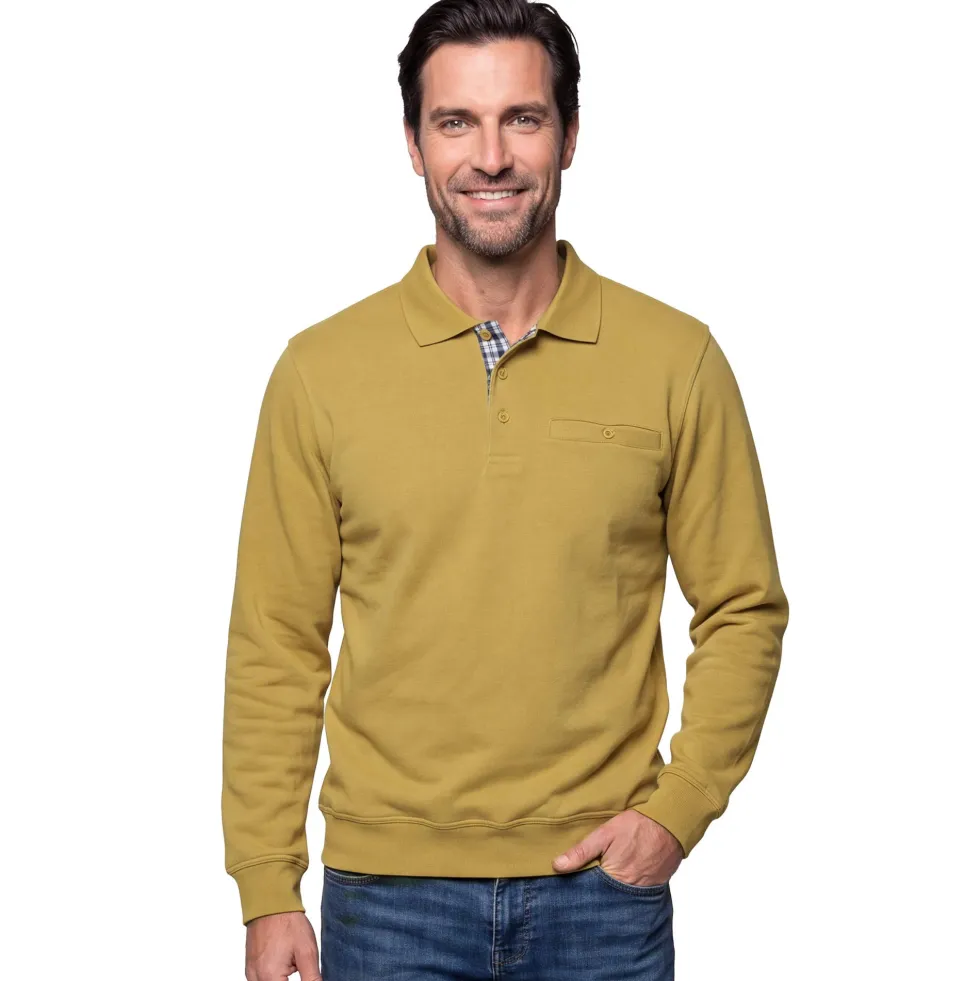 Polo-sweat molletonné