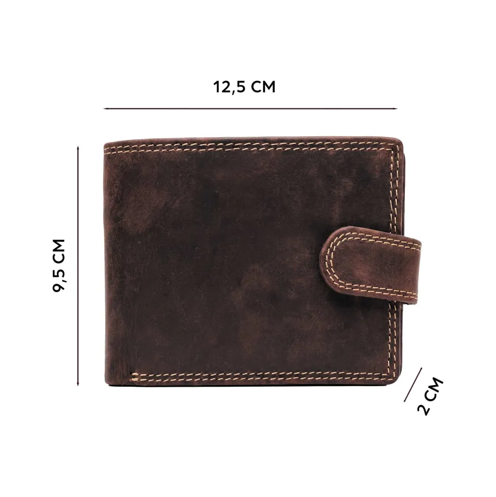 Portefeuille cuir patiné