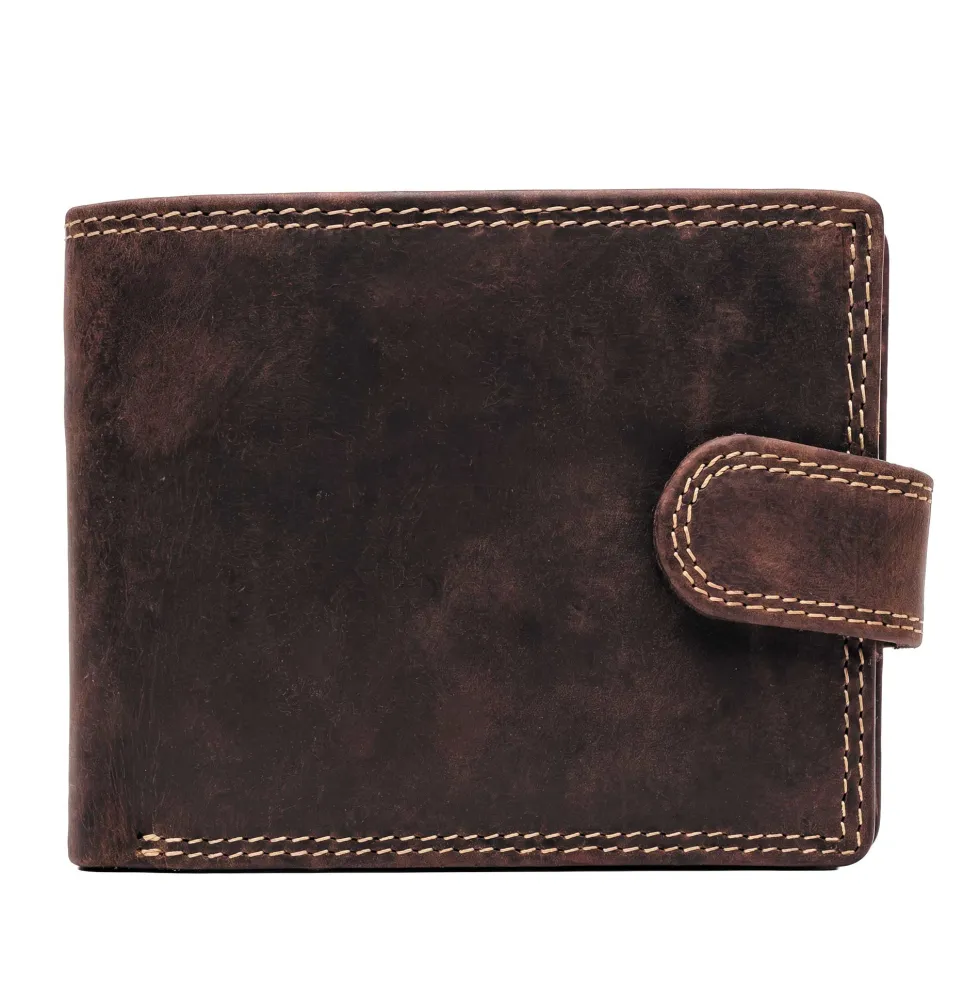 Portefeuille cuir patiné