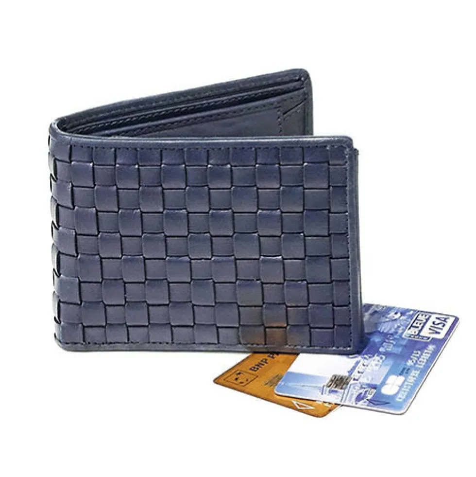 Portefeuille tressé anti-RFID