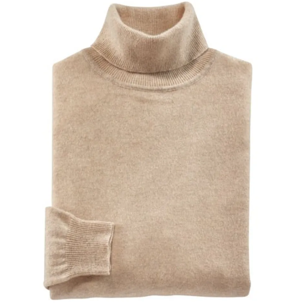 Pull cachemire col roulé