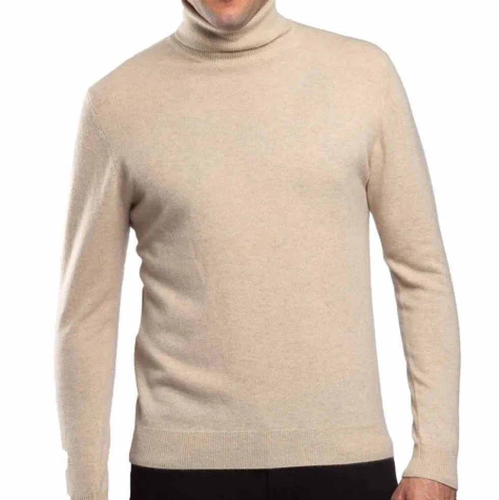 Pull cachemire col roulé