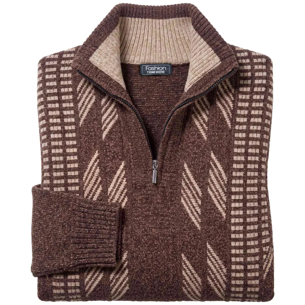 Pull col zippé