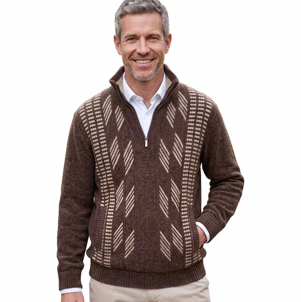 Pull col zippé