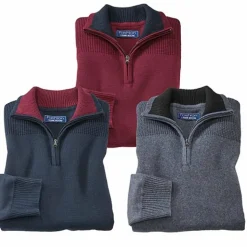 Pull col zippé - Les 3
