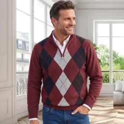 Pull jacquard intarsia