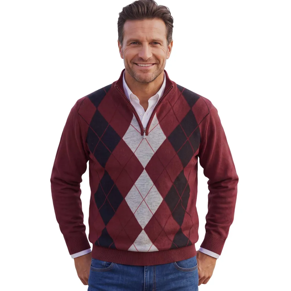 Pull jacquard intarsia